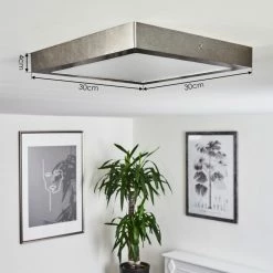 Hofstein Finsrud Deckenleuchte LED Nickel-Matt, 1-flammig -LED Leuchten Verkäufe finsrud deckenleuchte h3427484 3