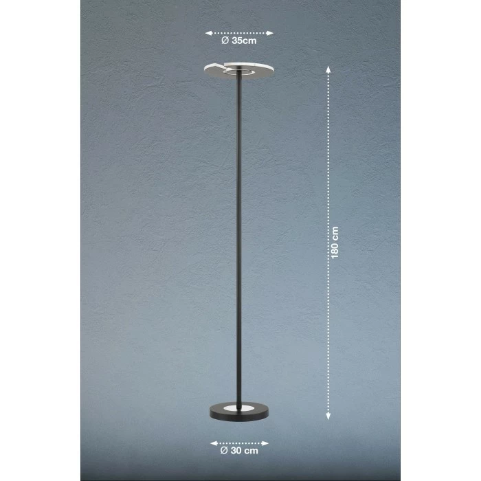 Honsel Leuchten Fischer & Honsel Dent Stehleuchte LED Schwarz, 1-flammig 3 Honsel Leuchten Fischer & Honsel Dent Stehleuchte LED Schwarz, 1-flammig – Bild 3