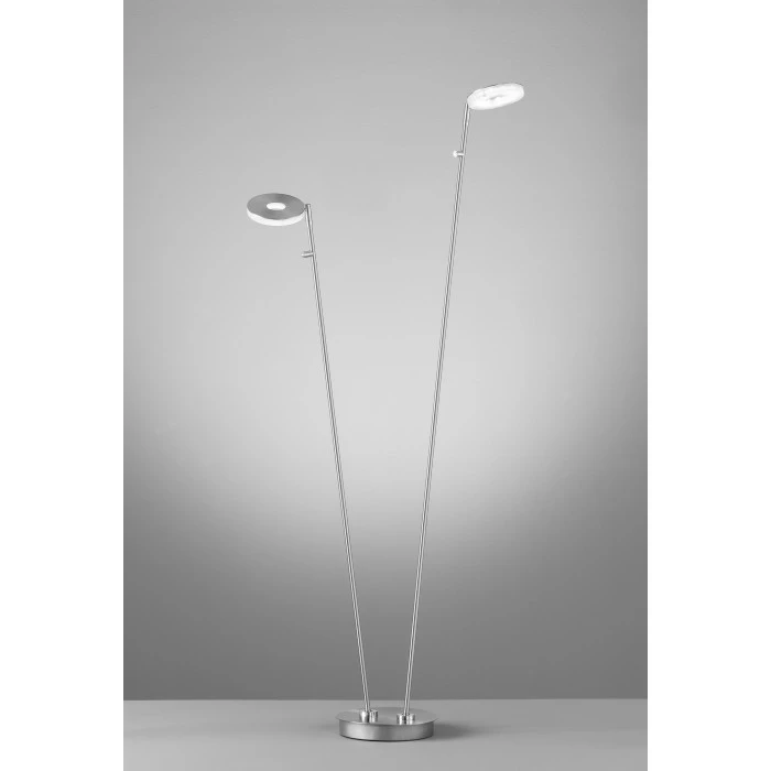 Honsel Leuchten Fischer & Honsel Dent Stehleuchte LED Nickel-Matt, 2-flammig 2 Honsel Leuchten Fischer & Honsel Dent Stehleuchte LED Nickel-Matt, 2-flammig – Bild 2