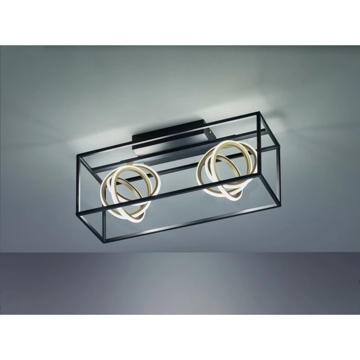 Fischer Leuchten Fischer & Honsel Gisi Deckenleuchte LED Schwarz, 2-flammig, Fernbedienung 2 Fischer Leuchten Fischer & Honsel Gisi Deckenleuchte LED Schwarz, 2-flammig, Fernbedienung – Bild 2