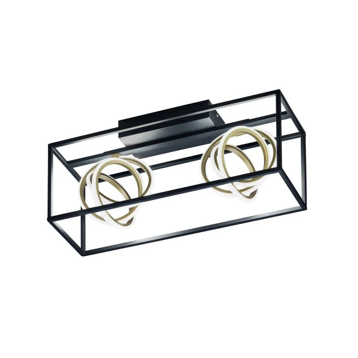 Fischer Leuchten Fischer & Honsel Gisi Deckenleuchte LED Schwarz, 2-flammig, Fernbedienung 3 Fischer Leuchten Fischer & Honsel Gisi Deckenleuchte LED Schwarz, 2-flammig, Fernbedienung – Bild 3