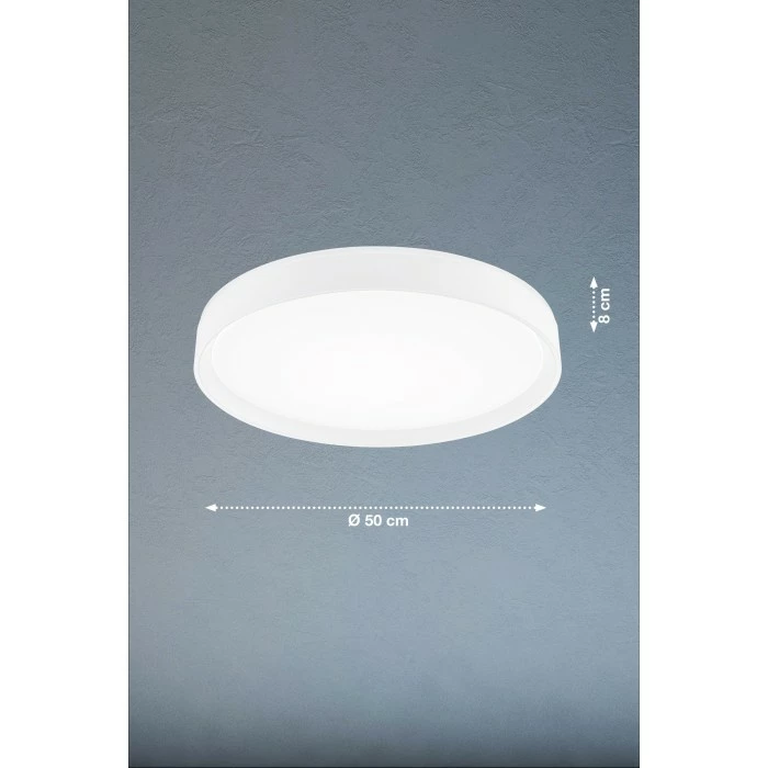 Honsel Leuchten Fischer & Honsel Paon Deckenleuchte LED Weiß, 1-flammig 2 Honsel Leuchten Fischer & Honsel Paon Deckenleuchte LED Weiß, 1-flammig – Bild 2