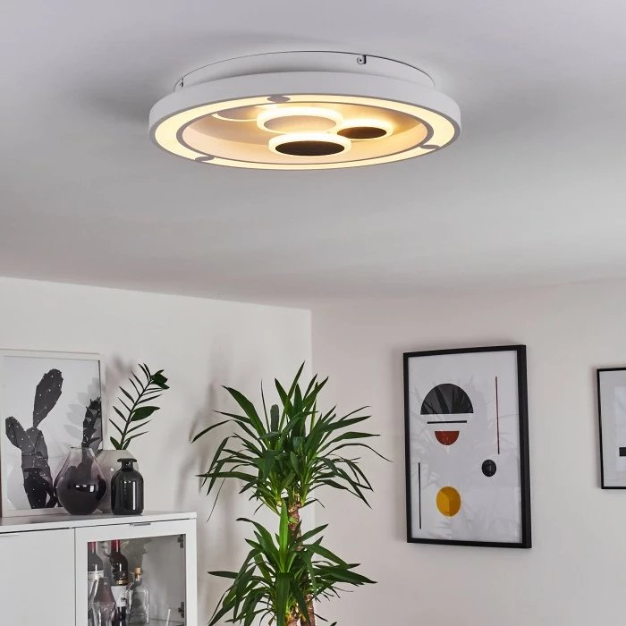 Hofstein Fitili Deckenleuchte LED Weiß, 1-flammig, Fernbedienung 11 Hofstein Fitili Deckenleuchte LED Weiß, 1-flammig, Fernbedienung – Bild 11