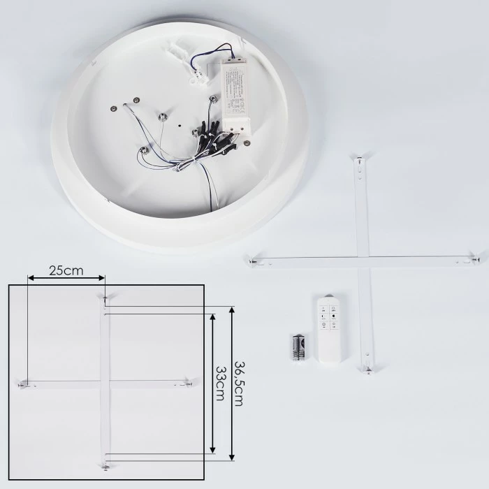 Hofstein Fitili Deckenleuchte LED Weiß, 1-flammig, Fernbedienung 5 Hofstein Fitili Deckenleuchte LED Weiß, 1-flammig, Fernbedienung – Bild 5