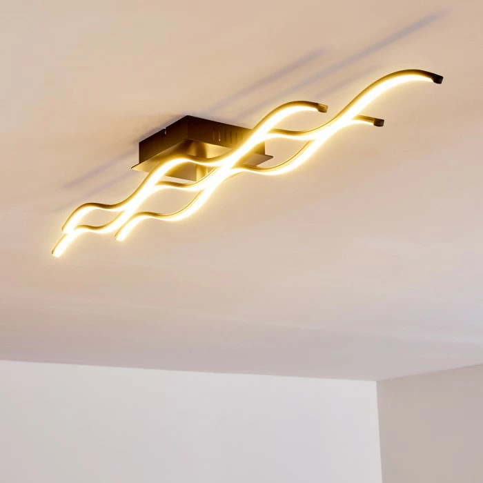 Hofstein Flow Deckenleuchte LED Schwarz, 2-flammig 3 Hofstein Flow Deckenleuchte LED Schwarz, 2-flammig – Bild 3