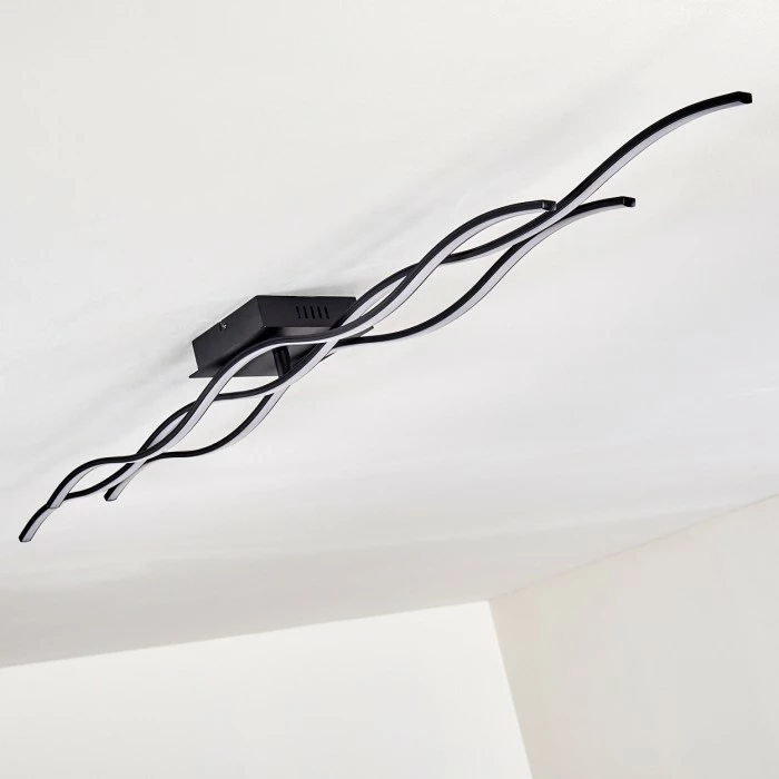 Hofstein Flow Deckenleuchte LED Schwarz, 3-flammig 14 Hofstein Flow Deckenleuchte LED Schwarz, 3-flammig – Bild 14