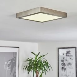 Hofstein Fnsrud Deckenleuchte LED Nickel-Matt, 1-flammig