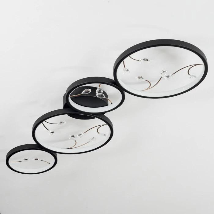 Hofstein Fombillou Deckenleuchte LED Schwarz, 1-flammig 8 Hofstein Fombillou Deckenleuchte LED Schwarz, 1-flammig – Bild 8