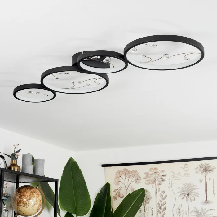 Hofstein Fombillou Deckenleuchte LED Schwarz, 1-flammig 10 Hofstein Fombillou Deckenleuchte LED Schwarz, 1-flammig – Bild 10