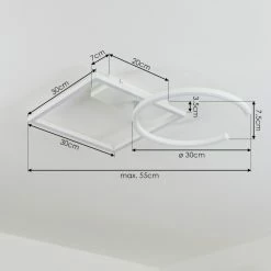 Hofstein Frederick Deckenleuchte LED Chrom, Weiß, 1-flammig 15 Hofstein Frederick Deckenleuchte LED Chrom, Weiß, 1-flammig -LED Leuchten Verkäufe frederick deckenleuchte h3550977 3