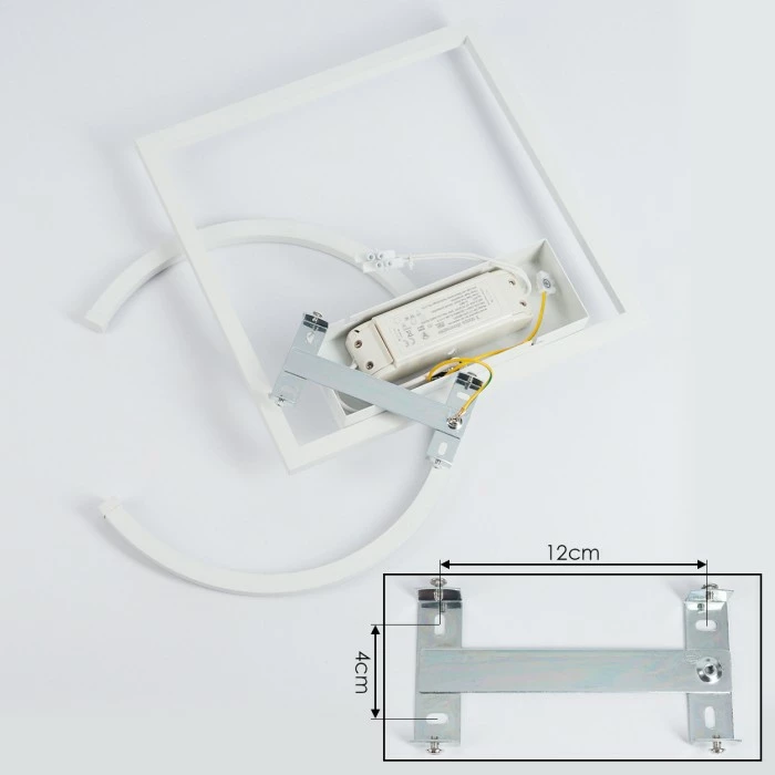 Hofstein Frederick Deckenleuchte LED Chrom, Weiß, 1-flammig 5 Hofstein Frederick Deckenleuchte LED Chrom, Weiß, 1-flammig – Bild 5