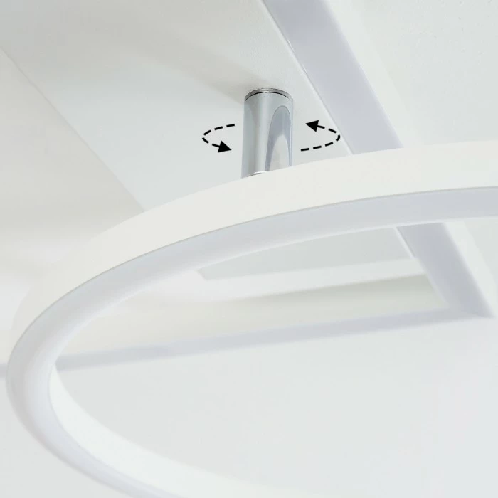 Hofstein Frederick Deckenleuchte LED Chrom, Weiß, 1-flammig 6 Hofstein Frederick Deckenleuchte LED Chrom, Weiß, 1-flammig – Bild 6