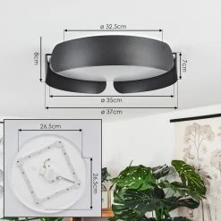 Hofstein Fuscado Deckenleuchte LED Schwarz, 1-flammig -LED Leuchten Verkäufe fuscado deckenleuchte h3570050 3