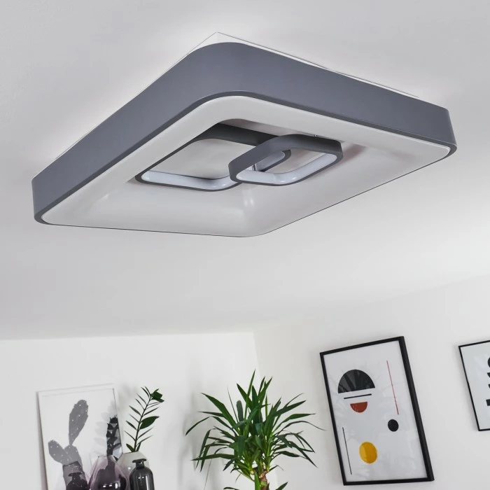 Hofstein Gabbiana Deckenleuchte LED Grau, Weiß, 1-flammig, Fernbedienung 13 Hofstein Gabbiana Deckenleuchte LED Grau, Weiß, 1-flammig, Fernbedienung – Bild 13