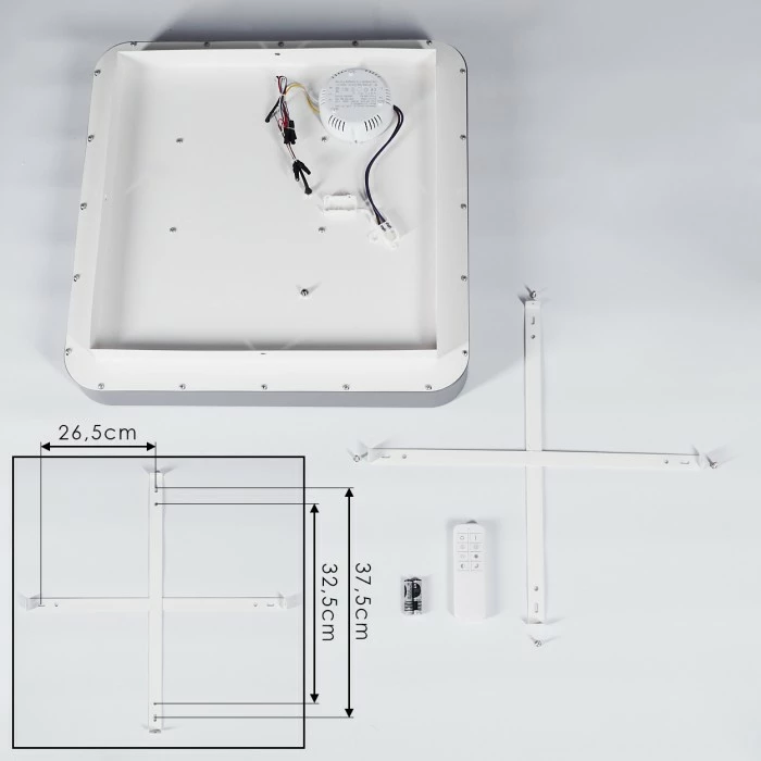 Hofstein Gabbiana Deckenleuchte LED Grau, Weiß, 1-flammig, Fernbedienung 5 Hofstein Gabbiana Deckenleuchte LED Grau, Weiß, 1-flammig, Fernbedienung – Bild 5