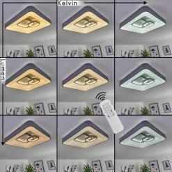 Hofstein Gabbiana Deckenleuchte LED Grau, Weiß, 1-flammig, Fernbedienung 19 Hofstein Gabbiana Deckenleuchte LED Grau, Weiß, 1-flammig, Fernbedienung -LED Leuchten Verkäufe gabbiana deckenleuchte h3392201 5