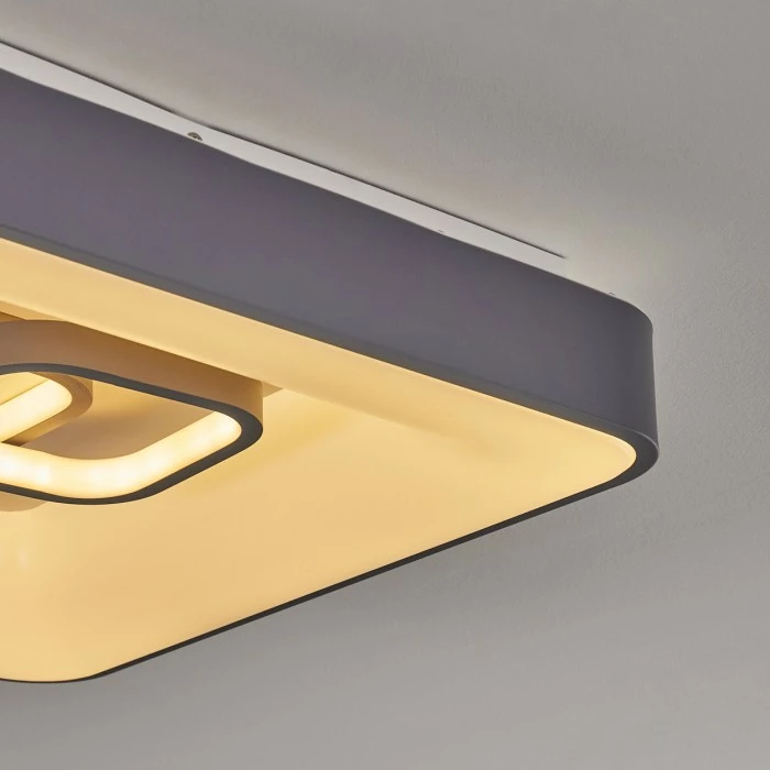 Hofstein Gabbiana Deckenleuchte LED Grau, Weiß, 1-flammig, Fernbedienung 9 Hofstein Gabbiana Deckenleuchte LED Grau, Weiß, 1-flammig, Fernbedienung – Bild 9