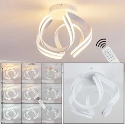 Hofstein Gabu Deckenleuchte LED Weiß, 1-flammig, Fernbedienung