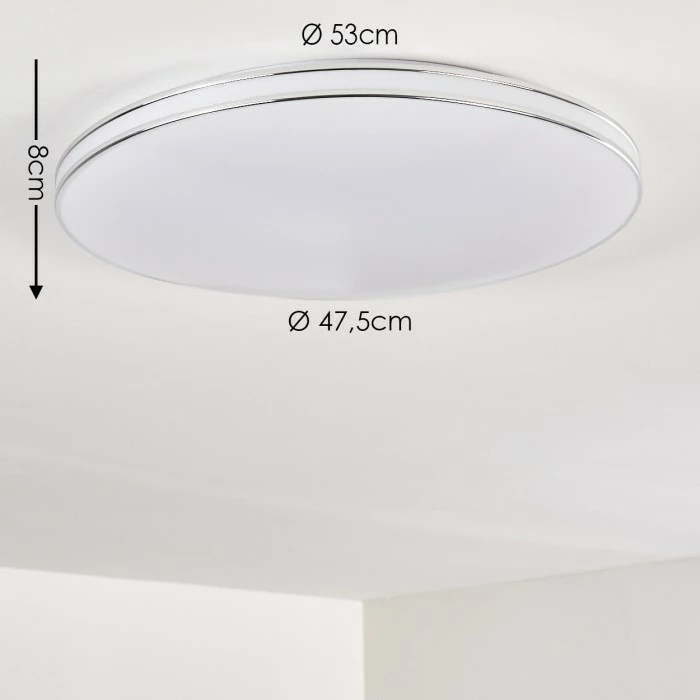 Hofstein Genthin Deckenleuchte LED Weiß, 1-flammig, Fernbedienung 2 Hofstein Genthin Deckenleuchte LED Weiß, 1-flammig, Fernbedienung – Bild 2