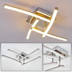 Hofstein Georgina Deckenleuchte LED Chrom, 4-flammig