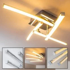 Hofstein Georgina Deckenleuchte LED Chrom, 4-flammig