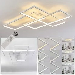 Hofstein Ghana Deckenleuchte LED Weiß, 1-flammig, Fernbedienung