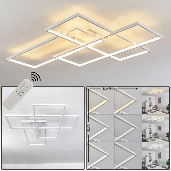 Hofstein Ghana Deckenleuchte LED Weiß, 1-flammig, Fernbedienung 1 Hofstein Ghana Deckenleuchte LED Weiß, 1-flammig, Fernbedienung