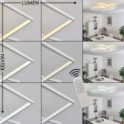 Hofstein Ghana Deckenleuchte LED Weiß, 1-flammig, Fernbedienung 24 Hofstein Ghana Deckenleuchte LED Weiß, 1-flammig, Fernbedienung -LED Leuchten Verkäufe ghana deckenleuchte h3372975 5