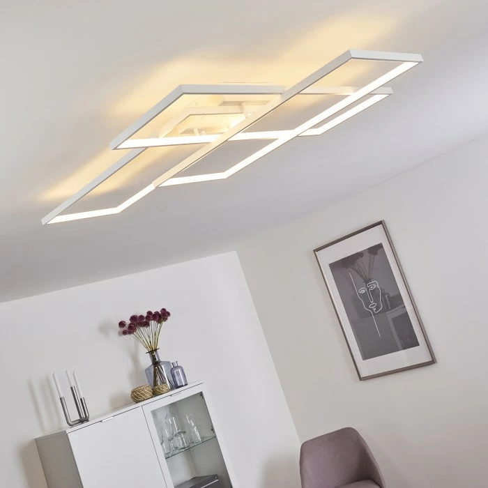 Hofstein Ghana Deckenleuchte LED Weiß, 1-flammig, Fernbedienung 8 Hofstein Ghana Deckenleuchte LED Weiß, 1-flammig, Fernbedienung – Bild 8