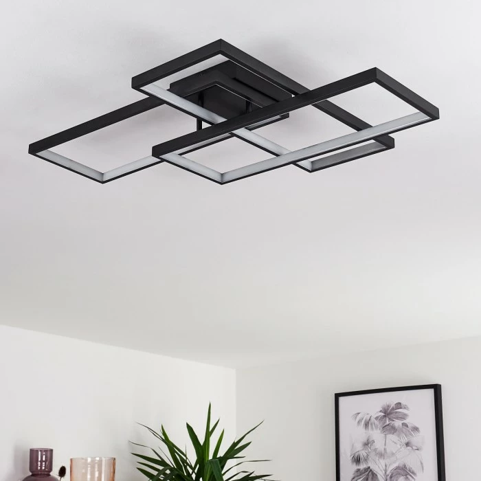 Hofstein Ghana Deckenleuchte LED Schwarz, 3-flammig, Fernbedienung, Farbwechsler 14 Hofstein Ghana Deckenleuchte LED Schwarz, 3-flammig, Fernbedienung, Farbwechsler – Bild 14