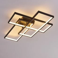 Hofstein Ghana Deckenleuchte LED Schwarz, 3-flammig, Fernbedienung, Farbwechsler 23 Hofstein Ghana Deckenleuchte LED Schwarz, 3-flammig, Fernbedienung, Farbwechsler -LED Leuchten Verkäufe ghana deckenleuchte h3380574 3