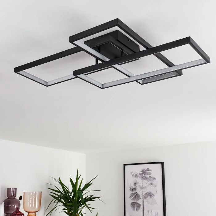 Hofstein Ghana Deckenleuchte LED Schwarz, 3-flammig, Fernbedienung, Farbwechsler 6 Hofstein Ghana Deckenleuchte LED Schwarz, 3-flammig, Fernbedienung, Farbwechsler – Bild 6