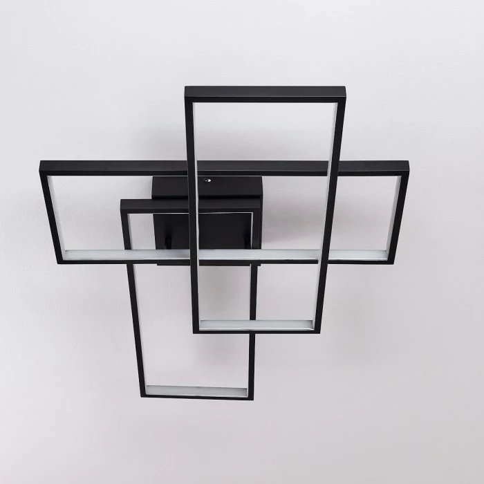 Hofstein Ghana Deckenleuchte LED Schwarz, 3-flammig, Fernbedienung, Farbwechsler 7 Hofstein Ghana Deckenleuchte LED Schwarz, 3-flammig, Fernbedienung, Farbwechsler – Bild 7