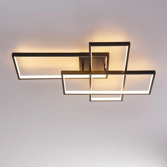 Hofstein Ghana Deckenleuchte LED Schwarz, 3-flammig, Fernbedienung, Farbwechsler 8 Hofstein Ghana Deckenleuchte LED Schwarz, 3-flammig, Fernbedienung, Farbwechsler – Bild 8