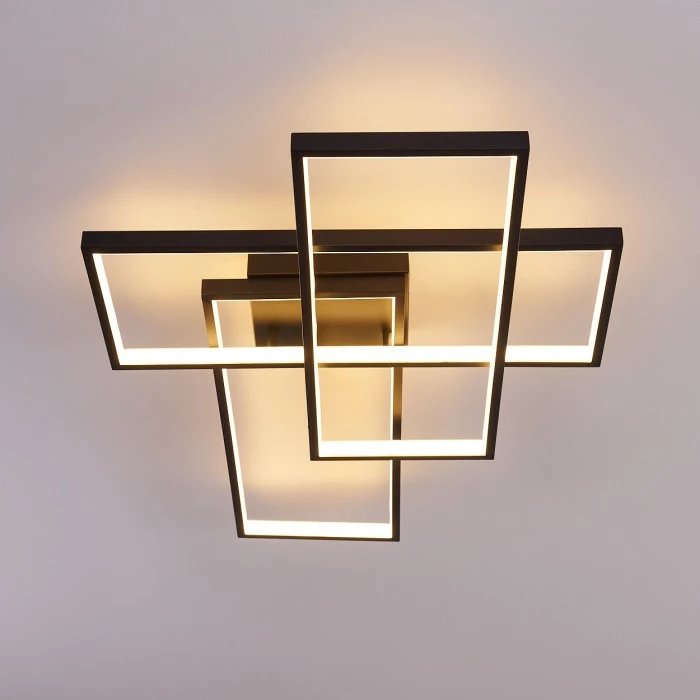 Hofstein Ghana Deckenleuchte LED Schwarz, 3-flammig, Fernbedienung, Farbwechsler 9 Hofstein Ghana Deckenleuchte LED Schwarz, 3-flammig, Fernbedienung, Farbwechsler – Bild 9