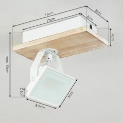 Hofstein Giresta Deckenleuchte LED Weiß, Naturfarben, 1-flammig -LED Leuchten Verkäufe giresta deckenleuchte h3435793 3