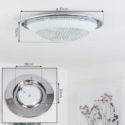 Hofstein Glattfelden Deckenleuchte LED Chrom, 1-flammig 13 Hofstein Glattfelden Deckenleuchte LED Chrom, 1-flammig -LED Leuchten Verkäufe glattfelden deckenleuchte h3550281 3