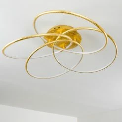 Hofstein Glen Deckenleuchte LED Gold, 1-flammig, Fernbedienung -LED Leuchten Verkäufe glen deckenleuchte h3021453 17