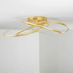 Hofstein Glen Deckenleuchte LED Gold, 1-flammig, Fernbedienung -LED Leuchten Verkäufe glen deckenleuchte h3021453 19