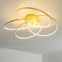 Hofstein Glen Deckenleuchte LED Gold, 1-flammig, Fernbedienung -LED Leuchten Verkäufe glen deckenleuchte h3021453 2