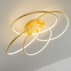 Hofstein Glen Deckenleuchte LED Gold, 1-flammig, Fernbedienung -LED Leuchten Verkäufe glen deckenleuchte h3021453 7