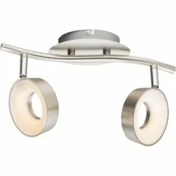 Globo ABRIL Deckenleuchte LED Nickel-Matt, 2-flammig