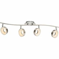 Globo ABRIL Deckenleuchte LED Nickel-Matt, 4-flammig