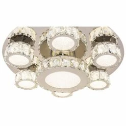 Globo AMUR Deckenleuchte LED Chrom, 1-flammig -LED Leuchten Verkäufe globo amur deckenleuchte 49350 60 5