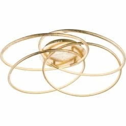 Globo BARNA Deckenleuchte LED Gold, 1-flammig, Fernbedienung -LED Leuchten Verkäufe globo barna deckenleuchte 67828 60g 2