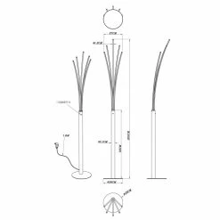 Globo BIZZY Bogenlampe LED Schwarz, 1-flammig -LED Leuchten Verkäufe globo bizzy bogenlampe 59229b 4