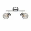 Globo Bolt Deckenstrahler LED Chrom, 2-flammig