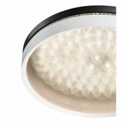 Globo BRENTANELLA Deckenleuchte LED Schwarz, Weiß, 1-flammig, Fernbedienung, Farbwechsler -LED Leuchten Verkäufe globo brentanella deckenleuchte 48414 40 3