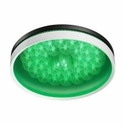 Globo BRENTANELLA Deckenleuchte LED Schwarz, Weiß, 1-flammig, Fernbedienung, Farbwechsler -LED Leuchten Verkäufe globo brentanella deckenleuchte 48414 40 8