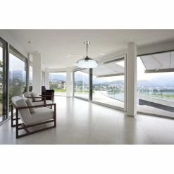 Globo CABRERA Deckenventilator LED Nickel-Matt, 1-flammig, Fernbedienung -LED Leuchten Verkäufe globo cabrera deckenventilator 350 2